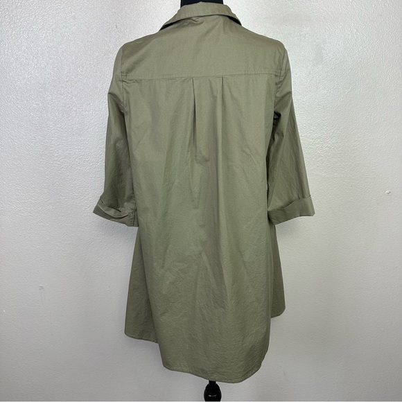 Tuckernuck Charlie Stand Collar Sage Green Shirt Dress Size M - Picture 7 of 16
